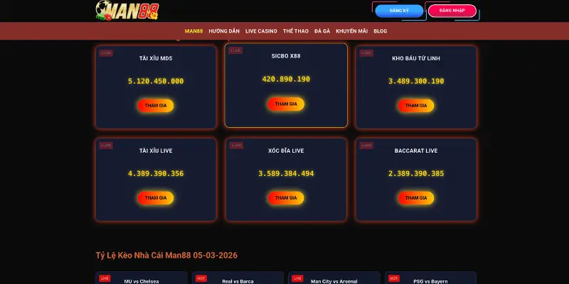 Sảnh trò chơi hấp dẫn